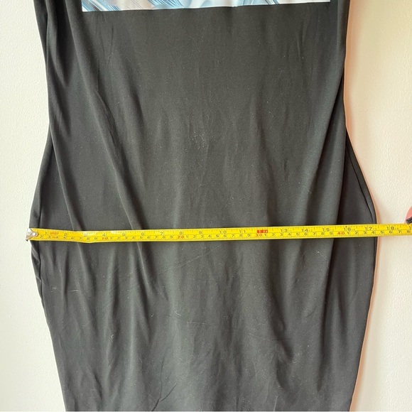 Calvin Logo T-Shirt Dress Black Medium | Stretchy Bodycon Graphic Casual Summer - Picture 5 of 8